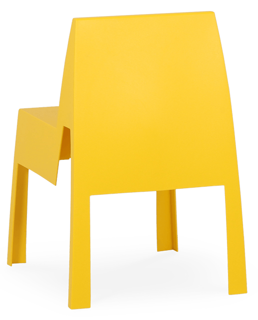 Plastic child seat, UV protection, recyclable, stackable. Produced in Portugal, Plásticos Joluce.