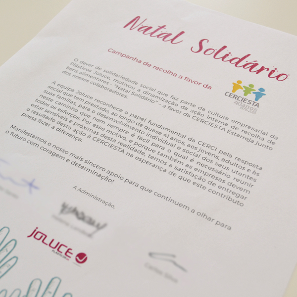 Our Social Responsibility | Solidarity Christmas to Cerciesta Estarreja