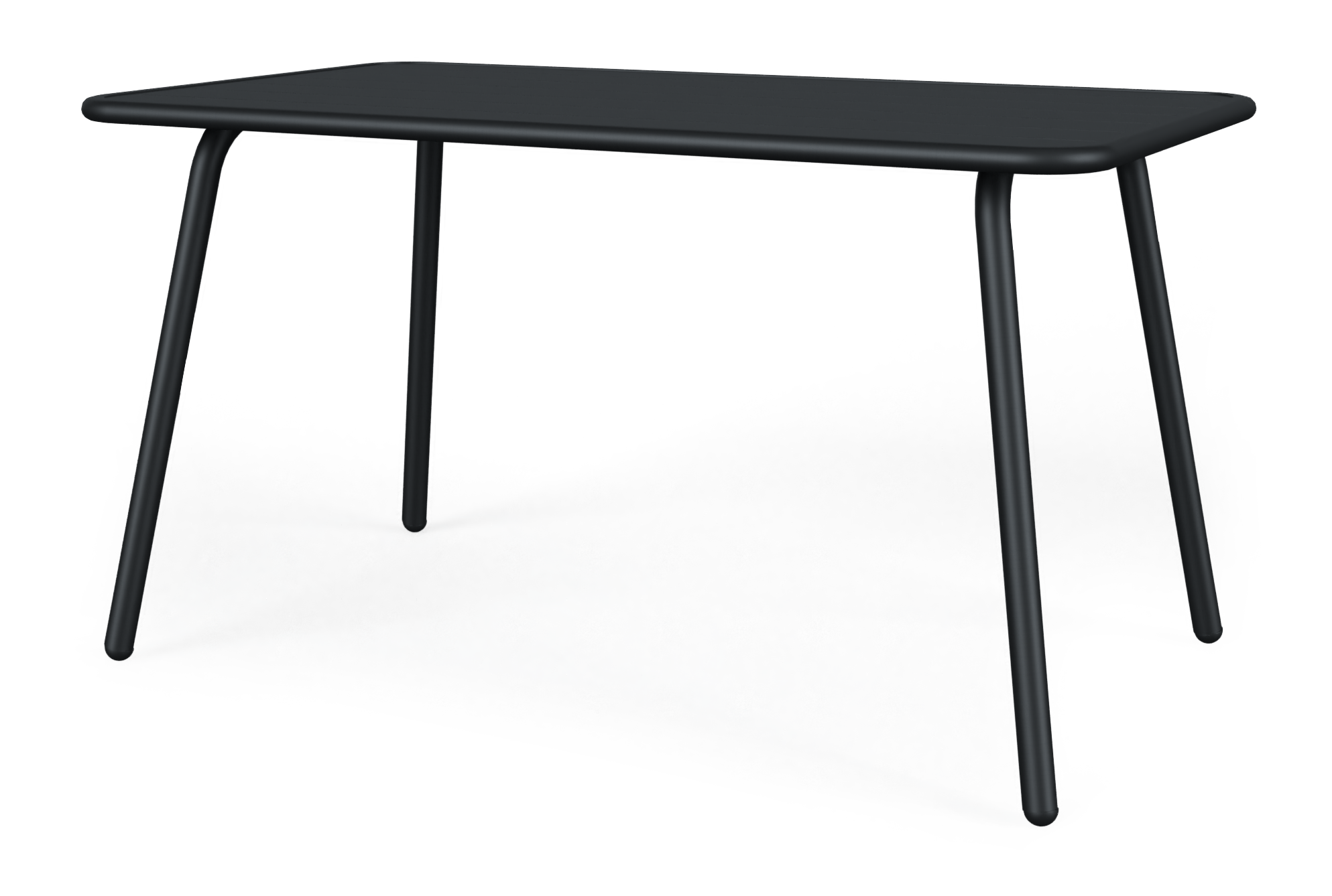 Mesa em alumínio para uso exterior e interior, proteção contra raios UV, tacos antiderrapantes, reciclável. Fabricado em Portugal, Plásticos Joluce.